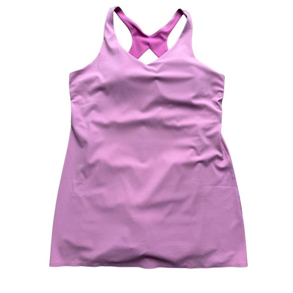 SPANXshape Get Moving V-Neck Athleisure Dress In Pink Petunia Size 1X - Picture 7 of 11
